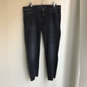 Guess Black Embellished Straight Legged Jeans Size: 29
